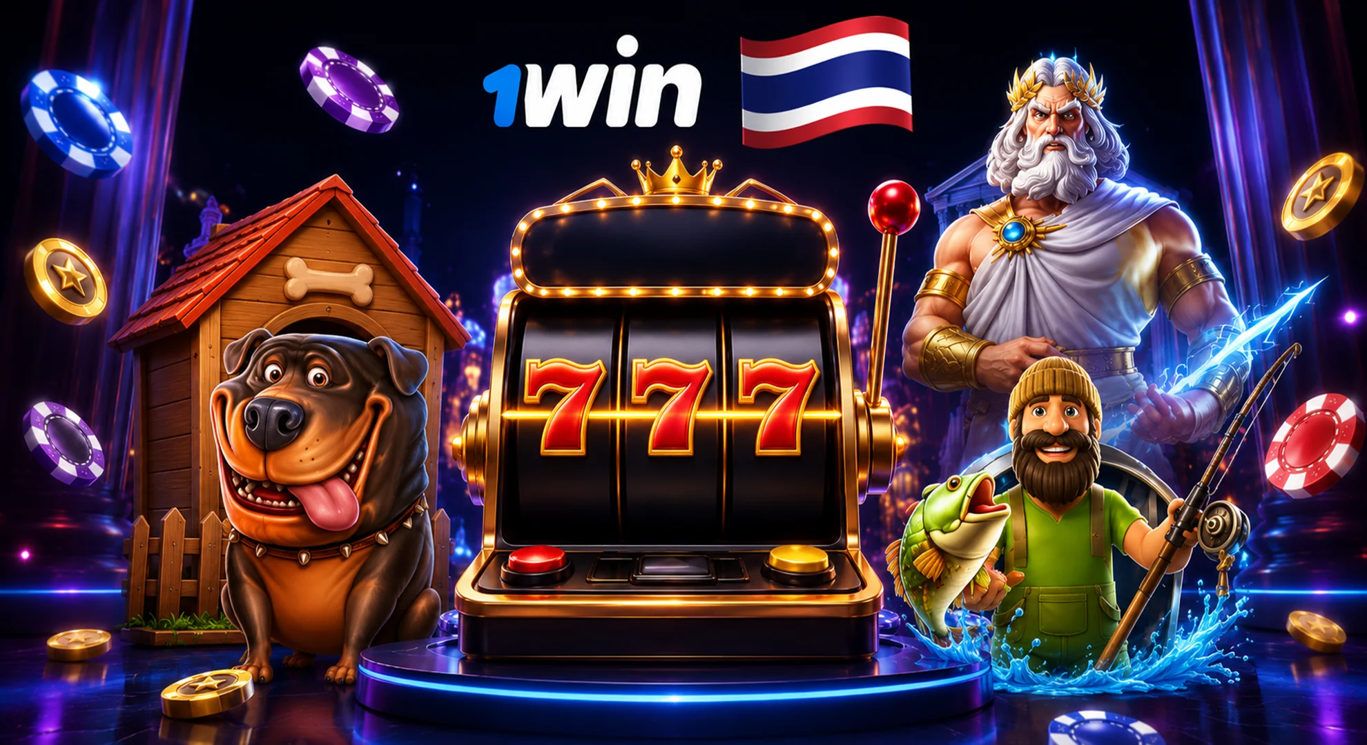 Play online casino games and popular slots at 1win Thailand in a modern gaming environment