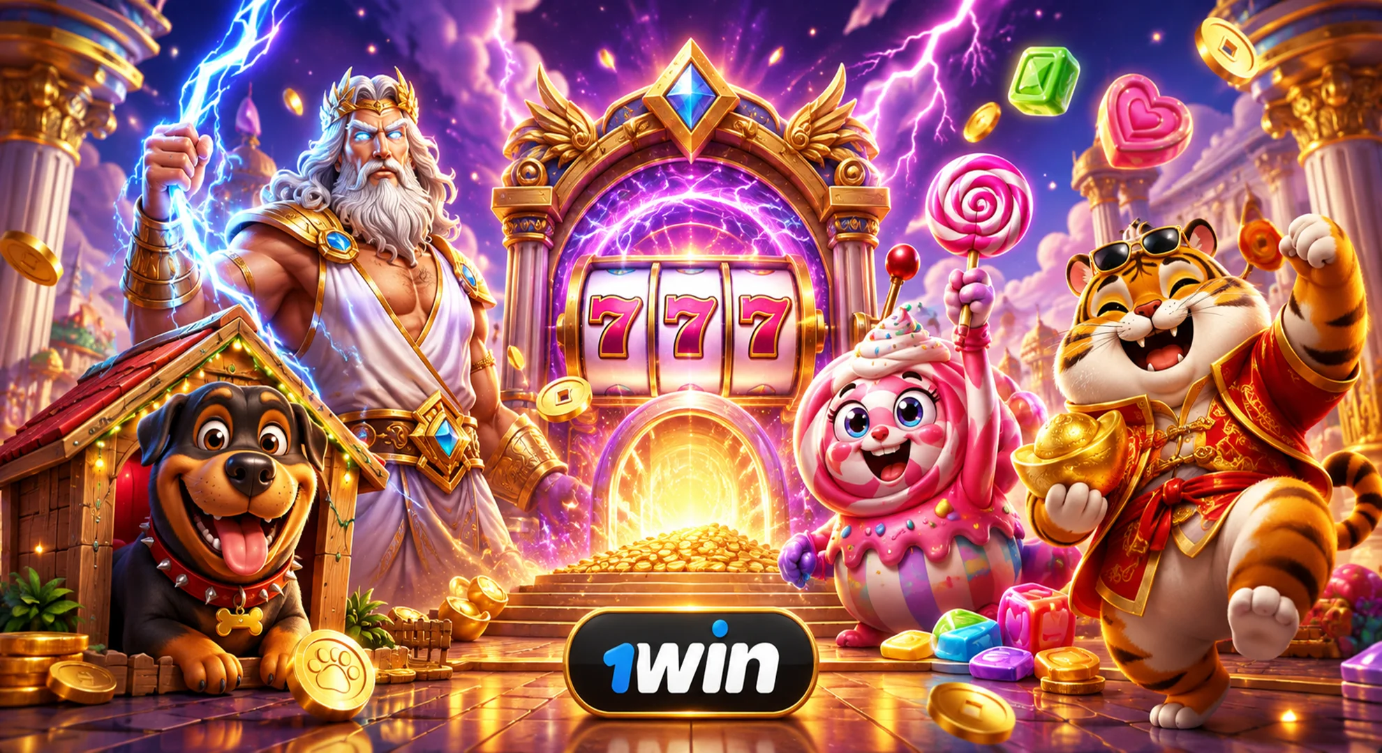 Play 1win slot games with popular casino titles, engaging features and a wide variety of online slots